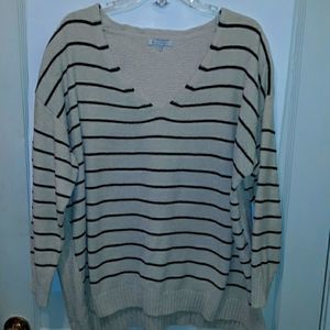 Women's black and cream sweater